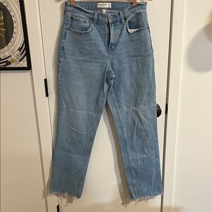 Abercrombie and Fitch Curve Love 90s Straight Mid Rise Jeans